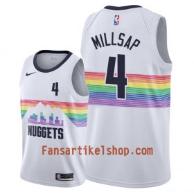 Denver Nuggets Trikot Paul Millsap 4 2018-19 Nike City Edition Weiß Swingman - Herren